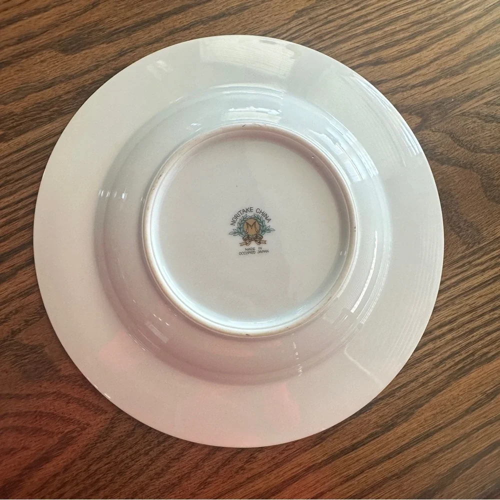 Noritake China Cardinal Rose 8 1/4” Rim Soup Bowl Occupied Japan Vintage